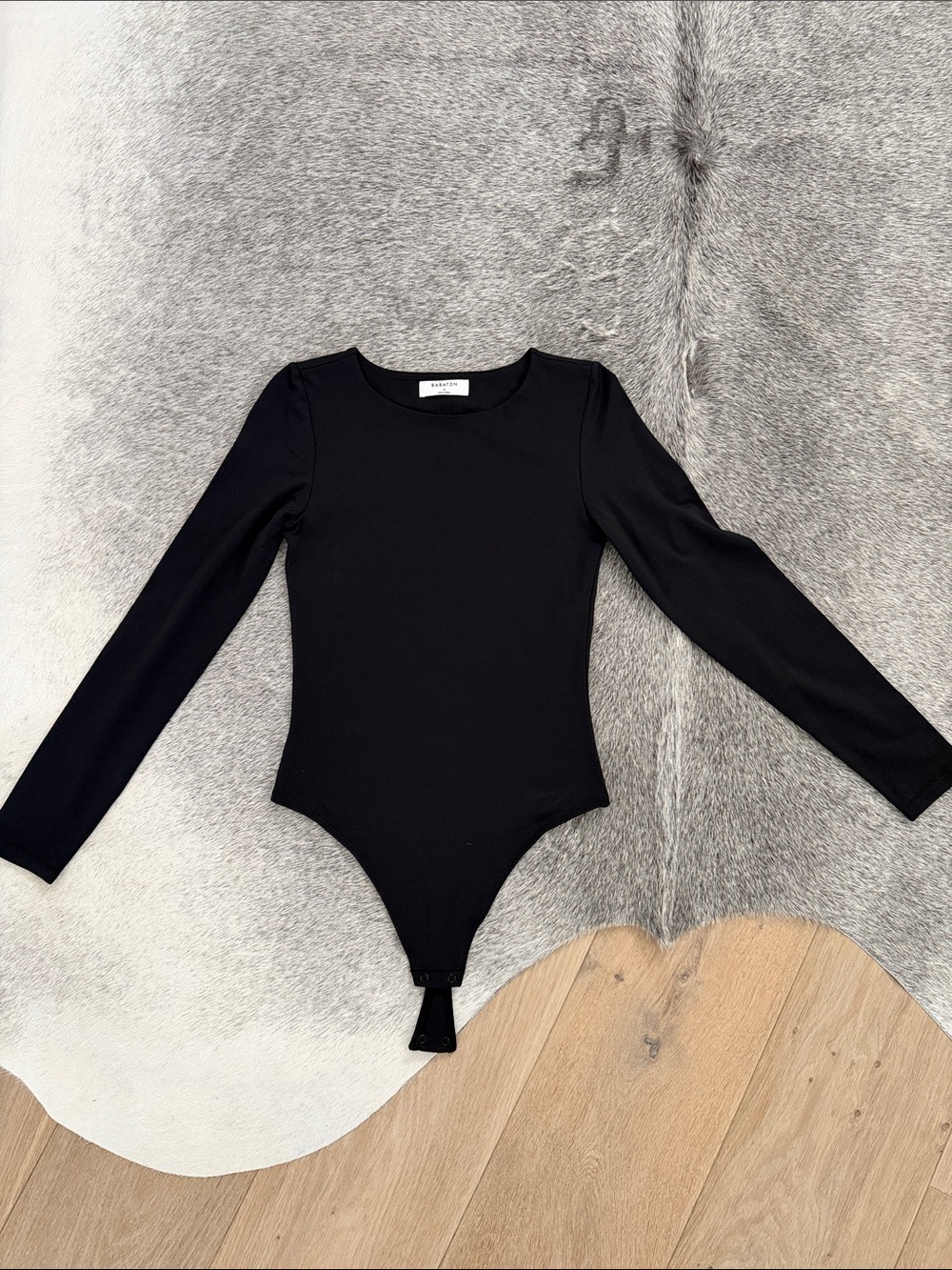 Babaton Black Long-Sleeve Bodysuit